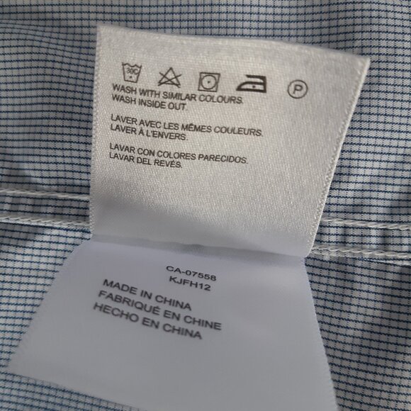 MEXX French Cuff Semi Slim Fit Men's Blue & White Check Shirt ⚡️BUY 3 for $55⚡️ - Picture 10 of 16